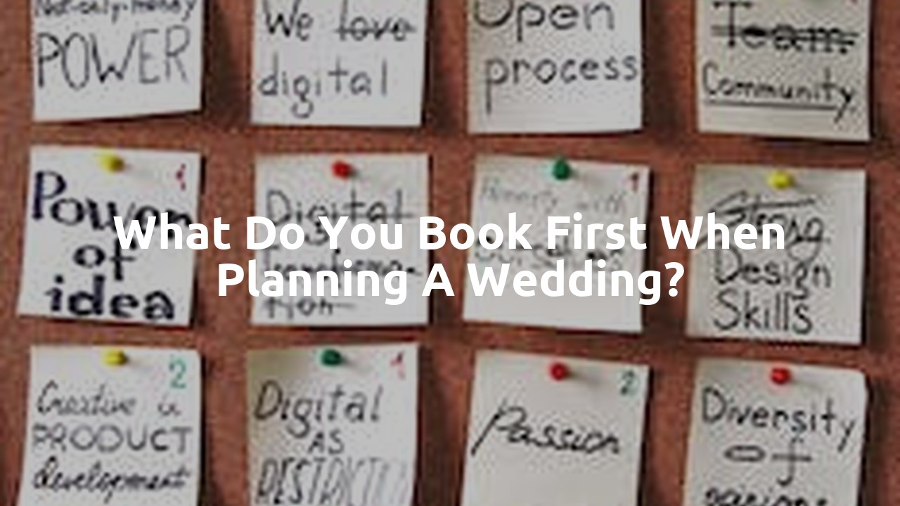 What do you book first when planning a wedding?